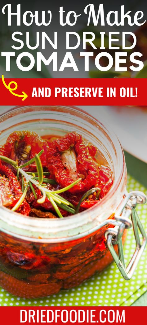 How To Make And Can Sun Dried Tomatoes, Sundried Tomato Dehydrator, Dehydrated Sun Dried Tomatoes, Sun Dried Tomato Recipes In Dehydrator, How To Make Sun Dried Tomatoes In Dehydrator, Canning Dehydrated Tomatoes, Oven Sundried Tomatoes, Oven Dried Tomatoes Recipes, How To Preserve Sun Dried Tomatoes