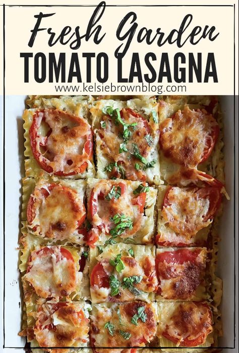 Tomato Lasagna, Healthy Lasagna, Farm Fresh Recipes, Clean Eating Recipes For Dinner, Clean Eating Dinner, Farm To Table, Juicy Tomatoes, Tomato Garden, Frozen Meals