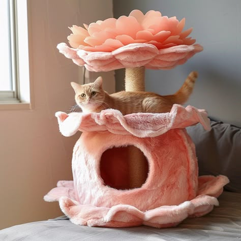 Discover our plush-inspired cat tower, a cozy haven for your feline friend. With soft, luxurious fabric and multiple levels for play and relaxation, it’s the perfect blend of comfort and entertainment. Conceptual AI Art Follow @ecosapiens for more! Cat Toys Aesthetic, Ferret Room, Forest Living, Cats Accessories, Cat Condos, Baby Kitty, Fantasy Rooms, Fairy Forest, Kitten Toys