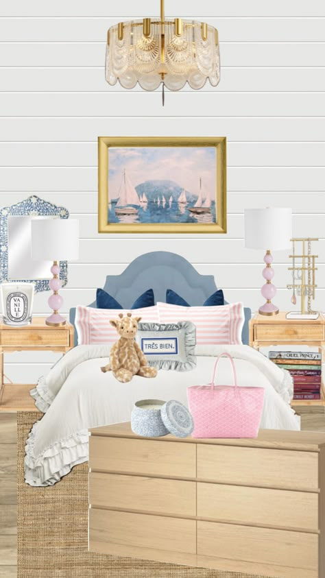 my room on #shuffles Charleston Inspired Bedroom, Shuffle Bedroom, Southern Bedroom Ideas, Seashell Bedroom, Bedroom Shuffles, Room Shuffles, Shuffles Room, Coastal Preppy Bedroom, Charleston Bedroom