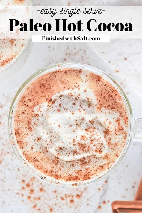 Paleo Hot Cocoa, Paleo Hot Chocolate, Paleo Drinks, Healthy Holiday Recipes, Paleo Recipes Easy, Dairy Drinks, Paleo Chocolate, Vegetable Drinks, Single Serving