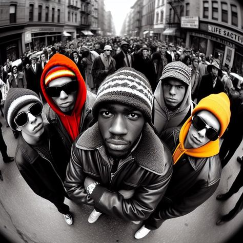 a group of peoples standing next to each other, realistic Selfie, fisheye lens Fisheye Photo Reference, Fish Eye Group Photos, Two People Standing Next To Each Other, Black Group Photoshoot, Realistic Selfie, Artist Photoshoot Ideas Art, Fisheye Photoshoot, Fish Eye Lens Photography, Fisheye Portrait