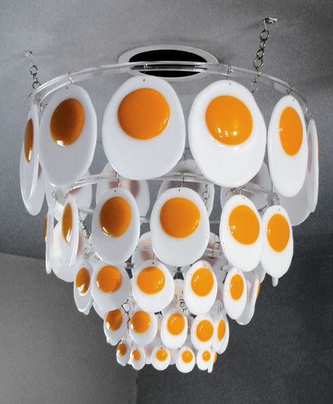 Egg Chandelier, Bird Chandelier, Flipping The Bird, Accessories Living Room, Upcycling Design, Weird Furniture, Crazy Houses, Bullseye Glass, Maximalist Decor