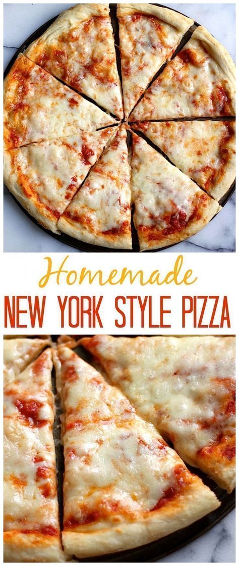 Cheese Pizza Recipe, New York Style Pizza, Pizza Recipes Homemade, God Mat, Idee Pasto Sano, Good Pizza, New York Style, Deep Dish, Okra