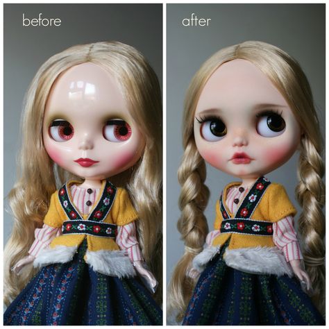 Pullip Custom, Silicone Reborn Babies, Custom Eyes, Blythe Custom, On The Phone, Blythe Clothes, Custom Blythe, Doll Repaint, Pretty Dolls