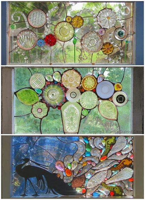 Scrap and broken glass repurposed ... incredible stained glass art. #alisonsstainedglass #glassart Glass Window Art, Mosaic Stained, Broken Glass, Stained Glass Panels, Stained Glass Projects, Wow Art, Glass Garden, Window Art, Stained Glass Mosaic