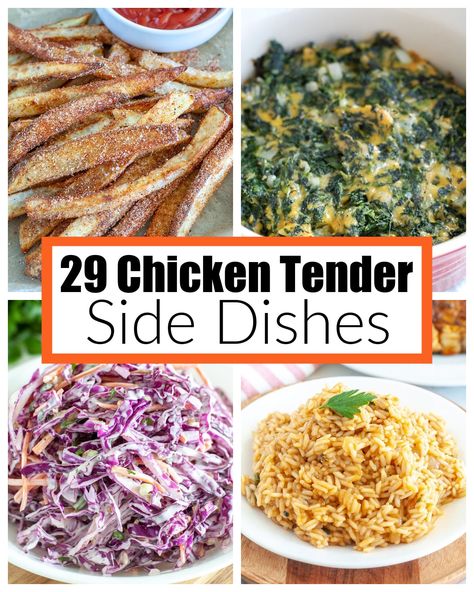 Meal With Chicken Tenders, Chicken Strip Sides Dishes, Recipes Using Breaded Chicken Tenders, What To Eat With Chicken Tenders, Recipes With Breaded Chicken Tenders, Chicken Tender Dinner Ideas Healthy, Side For Chicken Tenders, Sides To Go With Chicken Tenders, Chicken Tender Dinner Ideas Sides