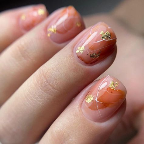 Fall Nail Colors to Inspire You in 2023 ★ Winter Wedding Nails, Shamrock Nails, November Nail Designs, Season Nails, Fall Gel Nails, Earthy Green, Rusty Orange, Green Ocean, Casual Nails