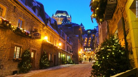 Quebec's French Quarters offer modern-day Victorians candle-lit evening of stories from Charles Dickens, detailing the Christmas traditions of yore. Quebec Winter, Kat Diy, Chateau Frontenac, Quebec City Canada, Christmas Destinations, Old Quebec, Living Modern, Vacation Days, Fun Places To Go