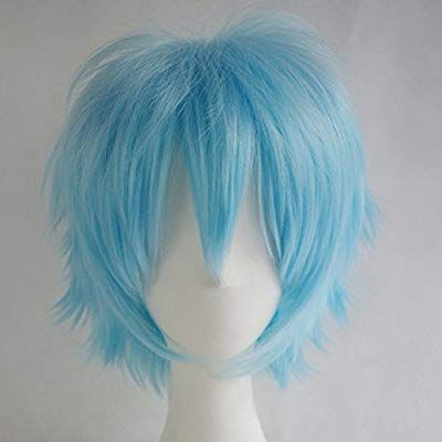 Light Blue Hair, Anime Wigs, Wig Party, Spiky Hair, Blue Wig, Cosplay Hair, Short Hair Wigs, Full Wig, Dress Hairstyles