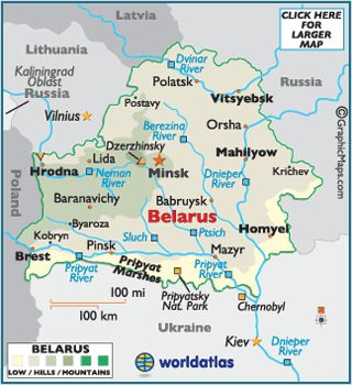 map of Belarus Country Facts, Physical Map, 7 Continents, Landlocked Country, Minsk Belarus, Baltic States, East Europe, World Geography, Europe Map