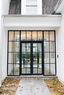 Enclosed Breezeway, Lee Jofa Wallpaper, Detached Garage Designs, Ranch Makeover, Garage Addition, Entryway Ideas, Modern Farmhouse Exterior, Farmhouse Exterior, Detached Garage