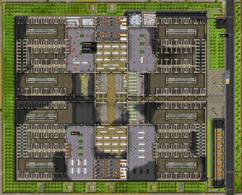 Prison Architect Game Layout, Prison Layout Design, Prison Architect Layout, Prison Architect, Online Games, Python, Exterior Design, City Photo, Architects