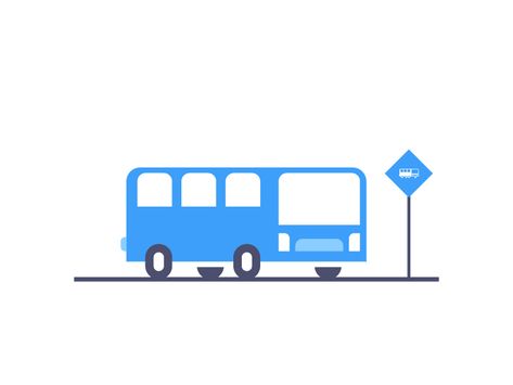 Bus Station by Razvan Vezeteu Bus Icon Aesthetic, Japan Icon, Container Cafe, Blue Bus, Bus Pass, Wheels On The Bus, City Illustration, Smart City, Bus Station