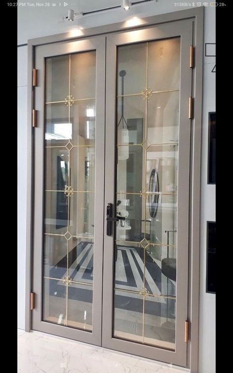 Aluminium Door Design, Sliding Window Design, Glass Entrance Doors, Aluminium French Doors, Pintu Interior, Aluminum Windows, Modern Entrance Door, Aluminium Sliding Doors, Metal Doors Design