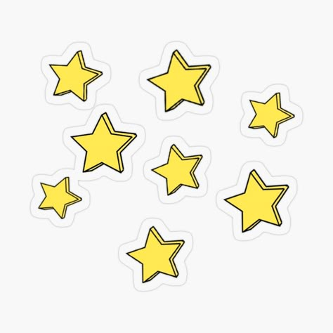 Get my art printed on awesome products. Support me at Redbubble #RBandME: https://www.redbubble.com/i/sticker/Yellow-stars-by-FeulleDor/51320180.O9UDB?asc=u Yellow Journal Stickers, Stars To Print, Cute Yellow Stickers, Star Sticker Png, Yellow Aesthetic Stickers, Yellow Drawing, Yellow Stickers, Stars Yellow, Preppy Stickers