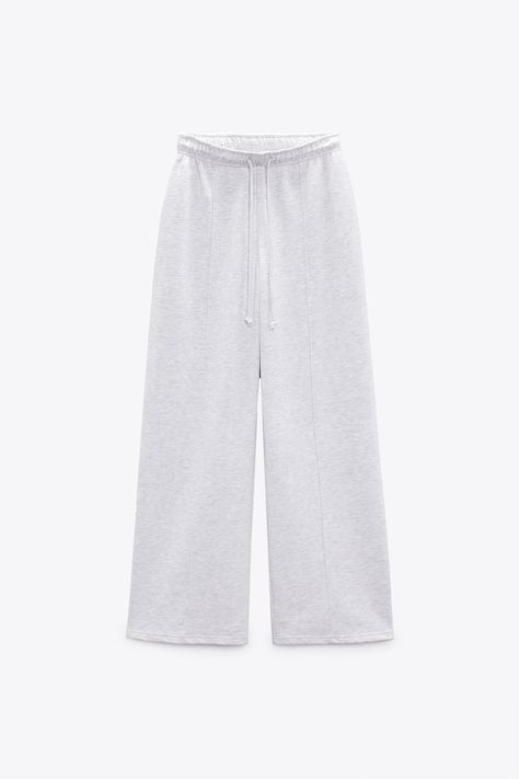 Jogger Pants Outfit, High Waist Trousers, Zara Outfit, Joggers Outfit, Fitted Joggers, Grey Joggers, Causual Outfits, Sleeveless Crop Top, Autumn Outfit