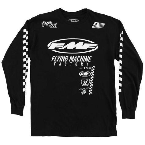 FMF Racing Rounders Mens Long Sleeve Tees Motocross Off Road MX T-Shirts Graphic Typography, Shirt Graphics, Mens Long Sleeve Tee, Tshirt Design, Shirt Ideas, Design Inspo, Motocross, Off Road, Mens Long Sleeve