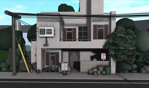 Bloxburg Japanese House, Dark Modern House, Japan Apartment, Old Japanese House, Building A Small House, Japanese Apartment, Japanese Town, Japanese Style House, Small House Layout