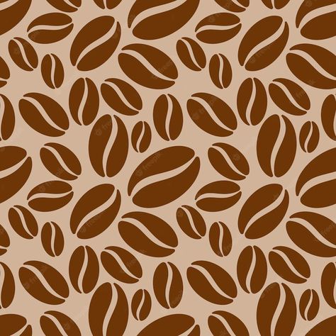 Premium Vector | Coffee beans seamless pattern cute vector background Coffee Grain, Cute Vector, About Coffee, Vector Background, Coffee Beans, Paloma, Fair Isle, Seamless Pattern, Premium Vector