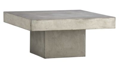 20 Cheap Coffee Tables That Look More Expensive Than They Are Before After Furniture, Cheap Coffee Table, Office Update, Cement Table, Table Rentals, Coffee Table Cover, Table Industrial, Concrete Furniture, Granite Stone