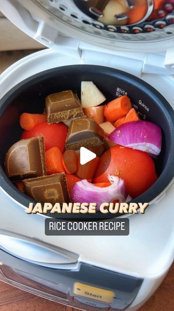 Curry Block Recipes, Gyudon Rice Cooker, Rice Maker Recipes Meals, Rice Cooker Recipes Chicken, Rice Cooker Pasta, Rice Cooker Meals, Japanese Curry Recipe, Half An Apple, Plant Based Meat