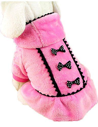 ACEFAST Puppy Pet Dog Winter Hoodie Bowknot Warm Coat Soft Plush Princess Jasmine Dress (Pink, XXS) - http://www.thepuppy.org/acefast-puppy-pet-dog-winter-hoodie-bowknot-warm-coat-soft-plush-princess-jasmine-dress-pink-xxs/ Princess Jasmine Dress, Dog Jackets Winter, Cute Small Dogs, Dog Winter, Jasmine Dress, Velvet Hoodie, Winter Hoodie, Small Dog Clothes, Dog Clothes Patterns