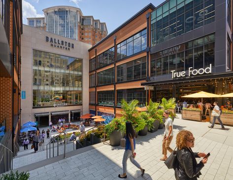 Arlington, Virginia, Ballston Quarter Plaza. Washington Capitals Hockey, Air Garden, Arlington Virginia, Forest City, Brick Facade, Northern Virginia, How To Level Ground, Open Air, Washington Dc