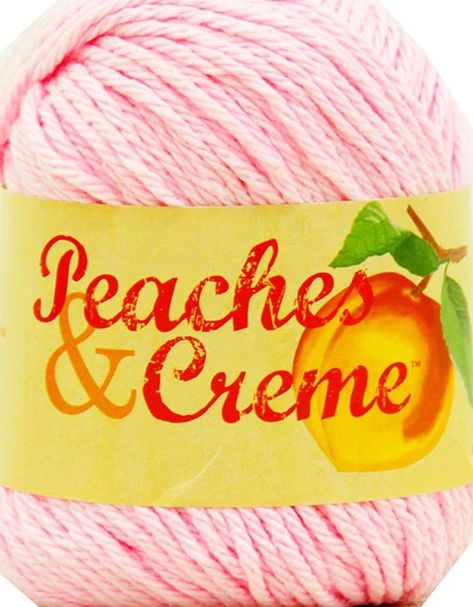 Today Buy Peaches & Creme Solid 4 Medium Cotton Yarn, Pastel Pink 2.5oz/70.9g, 120 Yards at Walmart.com Peaches And Cream Yarn, Bright Kitchen, Sweet Violets, Bright Kitchens, I Love This Yarn, Knitting Gauge, Ecru Color, Peaches N Cream, Pink Yarn