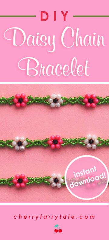 Daisy Chain Bracelet Pattern, Chain Bracelet Pattern, Diy Daisy Chain, Diy Daisy, Daisy Chain Bracelet, Native Beading Patterns, Bracelet Craft Diy, Slap Bracelets, Beaded Jewlery