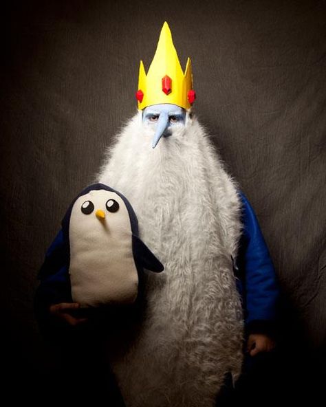 Ice King costume Ice King Costume, Gunter Adventure Time Costume, Adventure Time Group Costume, Ice King Cosplay, Adventure Time Wallpaper Ice King, Ice King Crochet Pattern, Adventure Time Ice King, Ice King Adventure Time, Adventure Time Costume