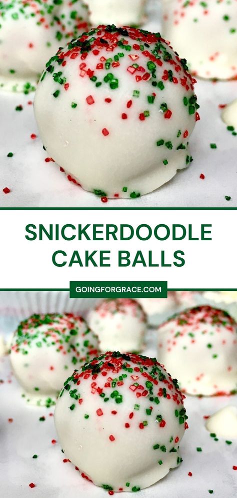 Bake Decorating, Christmas Cake Balls, Truffle Recipe Christmas, Snickerdoodle Cake, No Bake Truffles, Cake Ball Recipes, Christmas Truffles, Snickerdoodle Cookie, Winter Baking