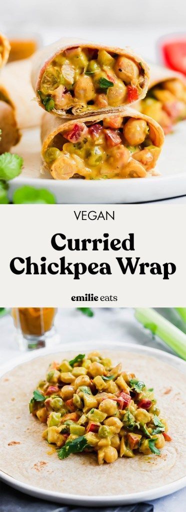 This Curried Chickpea Wrap is a simple, no-cook option for a quick lunch! Filled with beans, vegetables, and a creamy curry sauce, this wrap makes for a nutritious and satisfying meal. @cansgetucooking #cansgetyoucooking #ad Curry Wrap, Chickpea Wrap, Creamy Curry Sauce, Creamy Curry, Snacks Under 100 Calories, Vegan Wraps, Quick Lunch, Cooking Classy, Curry Sauce