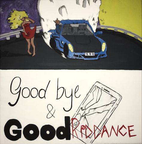 Goodbye And Good Riddance Tattoo, Goodbye And Good Riddance Juice Wrld, Juice Wrld Painting Canvas Easy, Juice Wrld Album Covers, Juice Wrld Drawing Easy, Juice Wrld Painting, Album Cover Drawings, Juice Wrld Album Cover, Goodbye And Good Riddance