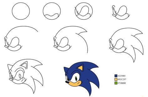 Draw Sonic, How To Draw Sonic, Hedgehog Drawing, Sonic Birthday Parties, Sonic Party, Easy Drawings For Beginners, Drawing Lessons For Kids, Sonic Birthday, How To Draw Steps