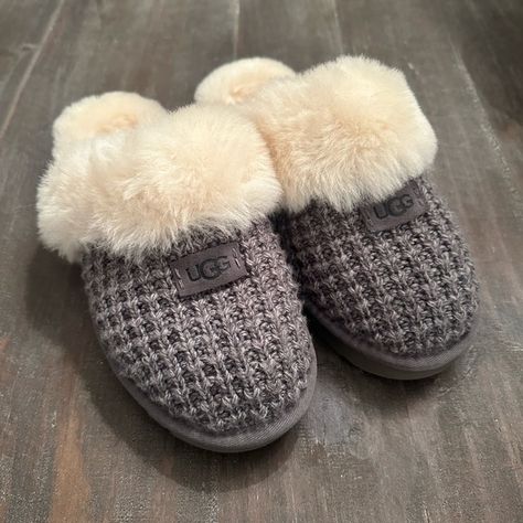 UGG Cozy Knit Slipper Ugg Cozy Knit Slippers, Uggs Slippers, Ugg Slippers, Slippers Cozy, Knitted Slippers, Cozy Knit, Cozy Knits, Ugg Shoes, Cute Shoes