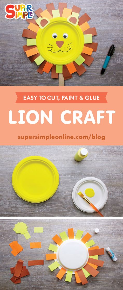 Paper Plate Lion, Craft Penguin, Lion Valentine, Lion Craft, Valentine Paper, Daniel And The Lions, Paper Plate Craft, School Kids Crafts, Paper Plate Crafts For Kids