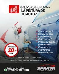 Sparta - Planchado y Pintura de Autos - 💥APROVECHA ESTA SUPER PROMOCIÓN💥 📞 Separa tu cita en nuestro taller de #SpartaPlanchadoYPintura de PLANCHADO Y PINTURA al 📲 949769796 / 938198822 _ Nuestro Convenience Store Products, Social Media, Media