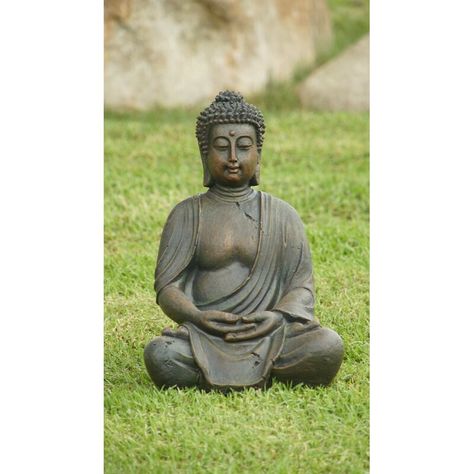 Buddha Statue Garden, Meditating Buddha Statue, Black Buddha, Meditating Buddha, Buddha Garden, Concrete Statues, Meditation Garden, Sitting Buddha, Buddha Zen