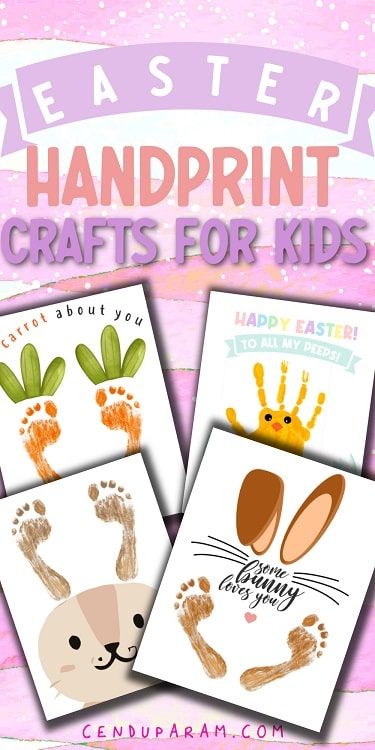 Easter Bunny Handprint Craft, Easter Handprints Preschool, Easter Craft Handprint, Easter Handprint Crafts For Toddlers, Footprint Easter Bunny, Bunny Footprint Art, Easter Footprint Art, Easter Footprint Crafts, Baby Easter Crafts