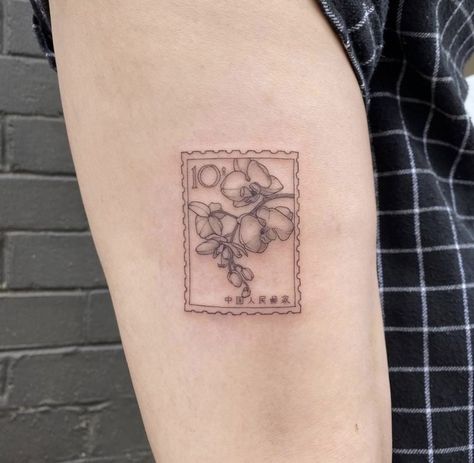 Chinese Stamp, Orchid Tattoo, Delicate Tattoo, Cute Tiny Tattoos, Modern Tattoos, Dainty Tattoos, Piercings And Tattoos, Baby Tattoos, Dream Tattoos