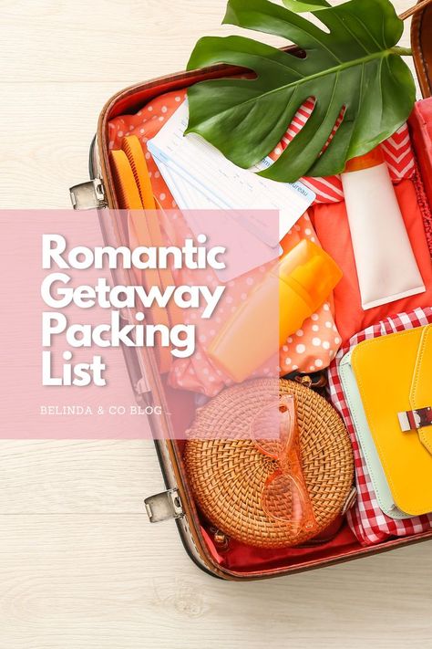 All the things you should pack when you go on a romantic getaway. Romantic Getaway Packing List, Things To Pack, Time To Travel, My Things, Romantic Getaway, What To Pack, Romantic Getaways, A Romantic, The Outdoors