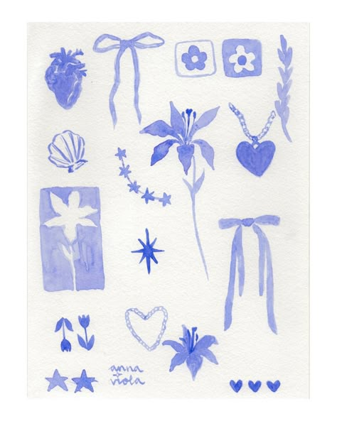 Blue Watercolor Paintings, Blue Sketches, Watercolor Border Design, Watercolor Letters, Blue Sketch, Watercolor Doodles, Aesthetic Watercolor, Watercolor Stamps, Watercolor Border