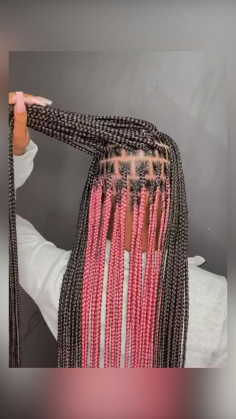 Pin by ih34rt.n1yah on Idea Pins by you in 2022 | Pink peekaboo hair, Box braids hairstyles for black women, Peekaboo hair colors Braid Combos, Braids 2023, Pink Peekaboo Hair, Arrogant Tae, Pink Box Braids, Flips Hair, Hair Fairy, Peekaboo Hair Colors, Pink Era