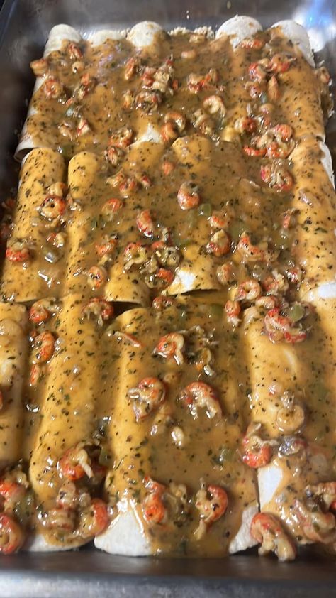 Enchiladas on the bayou today... - The Burger Burger Biloxi Boudin Enchiladas, Cajun Boudin Recipe, Southern Louisiana Recipes, Boudin Recipe, Crawfish Dishes, Boudin Sausage, Pepperjack Cheese, Crawfish Recipes, Louisiana Cuisine