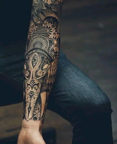 #Menslifestyle #Menstatoos #menfashion #mentatoo2023 #tatooideasformen2023 #tatooideas2023 Hindu Tattoos, Mangas Tattoo, Geometric Sleeve Tattoo, Simple Tattoos For Guys, Forearm Band Tattoos, Dragon Sleeve Tattoos, Sharpie Tattoos, Sacred Geometry Tattoo, Cool Forearm Tattoos