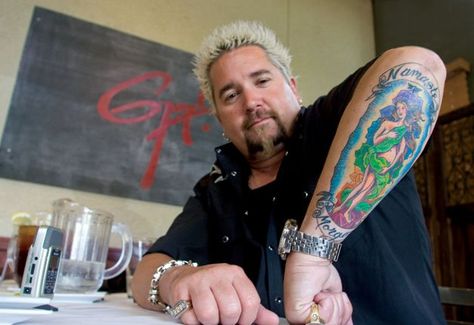 Guy Tattoo i like the colours and the placement Tattoo 2017, Dead Tattoo, Inner Arm Tattoos, Yoga Tattoos, Sister Tattoo, Guy Fieri, History Humor, Arm Tattoos, Sister Tattoos