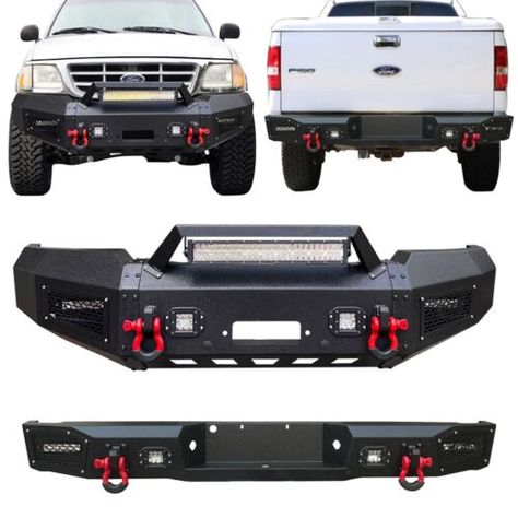 (eBay) Find many great new & used options and get the best deals for Black with Winch Seat Steel Front Rear Bumper Fits 97-03 Ford F150 at the best online prices at eBay! Free shipping for many products! Truck Bumpers Ford, Truck Bumpers, Bar Fronts, Light Bar, Ford F150, Bar Lighting, Custom Cars, Ebay Finds, Heavy Duty