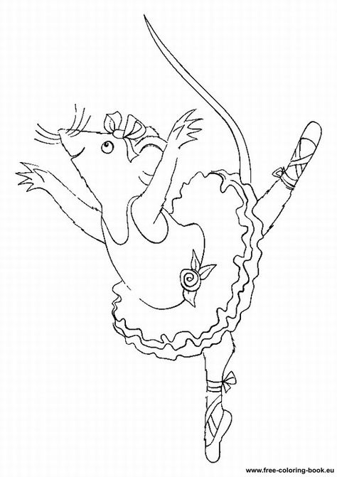 Coloring pages Angelina Ballerina - Printable Coloring Pages Online Arabesque Ballet, Ballerina Coloring, Ballerina Printable, Dance Coloring Pages, Ballerina Coloring Pages, Ballerina Drawing, Mickey Mouse Coloring Pages, Angelina Ballerina, Ballerina Birthday Parties