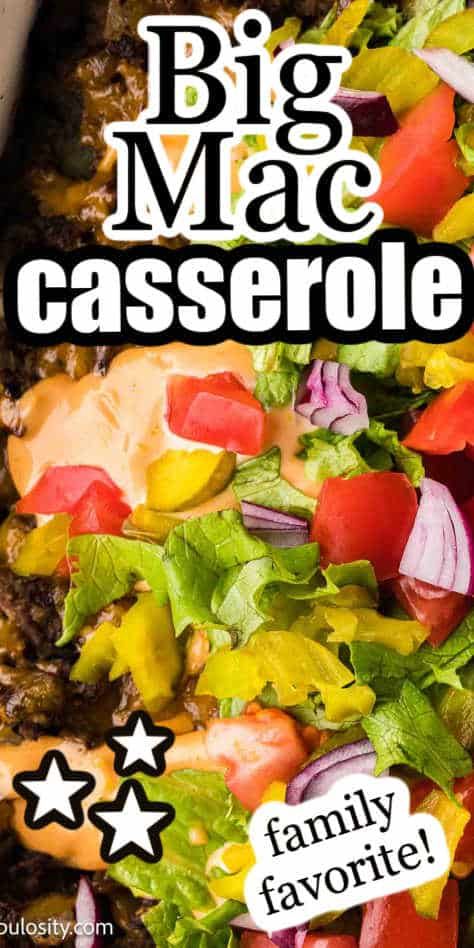 Big Mac Casserole, Amazing Smoothies, Family Favorite Casseroles, Favorite Casserole Recipes, Leftover Casserole, Hamburger Casseroles Recipes, Large Group Meals, Hamburger Casserole, Fresh Potato